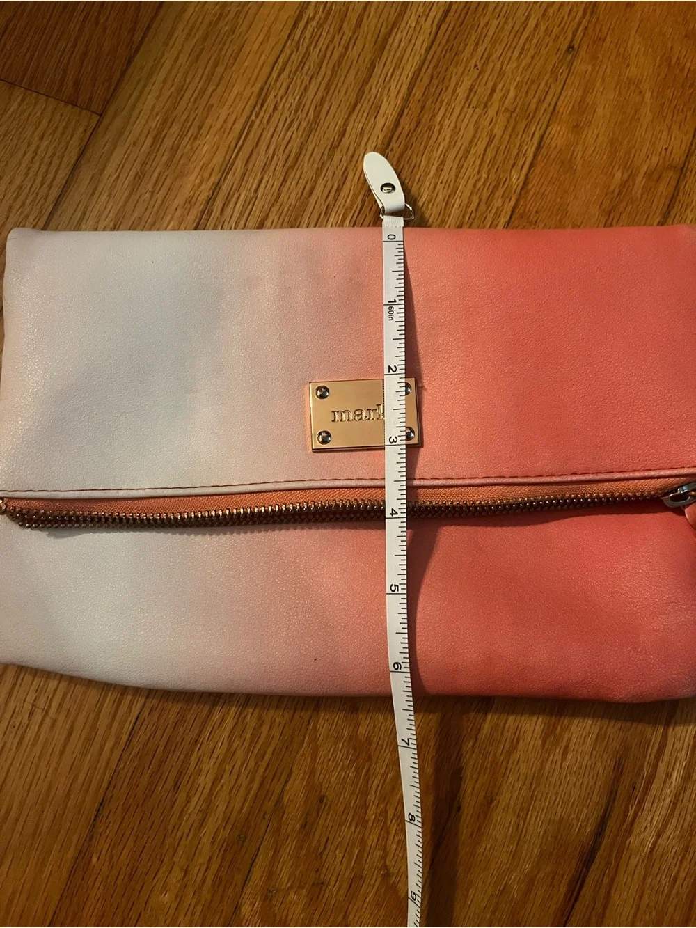 mark. Pink and Cream Ombre Foldover Clutch